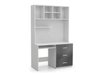 Bureau Campus (Blanc + Blanc brillant + Gris brillant)