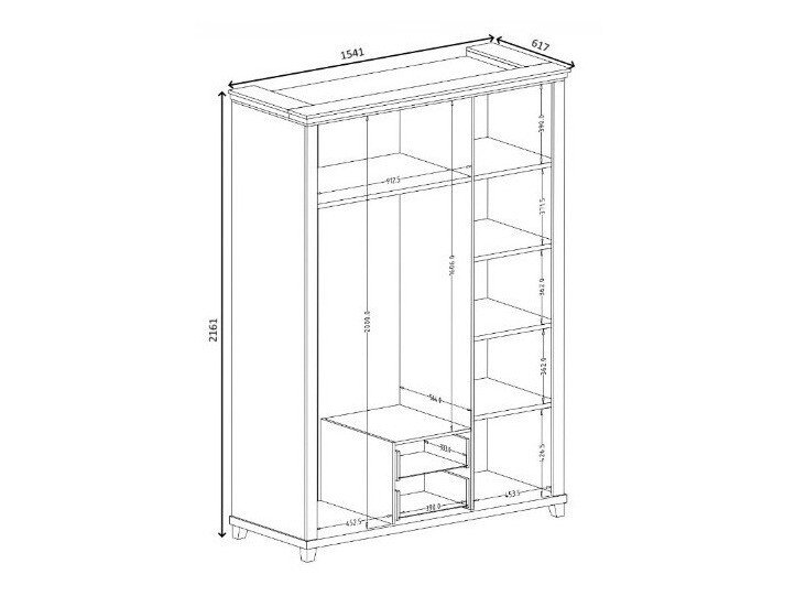 Armoire Tolnue 114 (Vert foncé + Chêne de Lefkas)