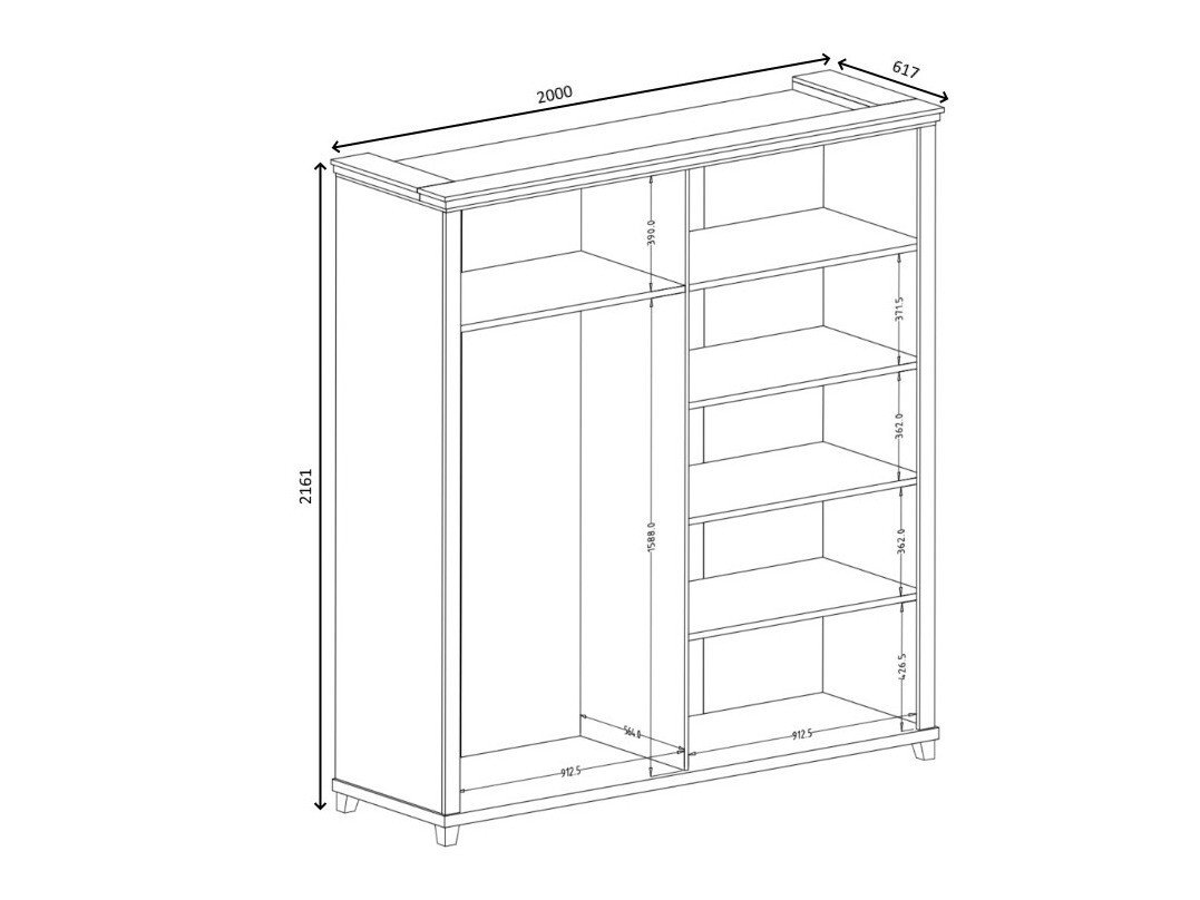 Armoire Tolnue 115 (Vert foncé + Chêne de Lefkas)