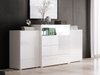 Commode Sarasota 127 (Blanc + Blanc brillant)