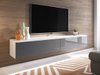 Meuble TV Sarasota 121 (Blanc + Gris brillant)