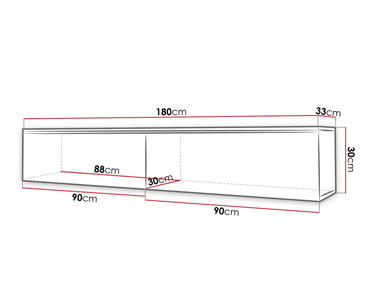 Meuble TV Sarasota 121 (Graphite)