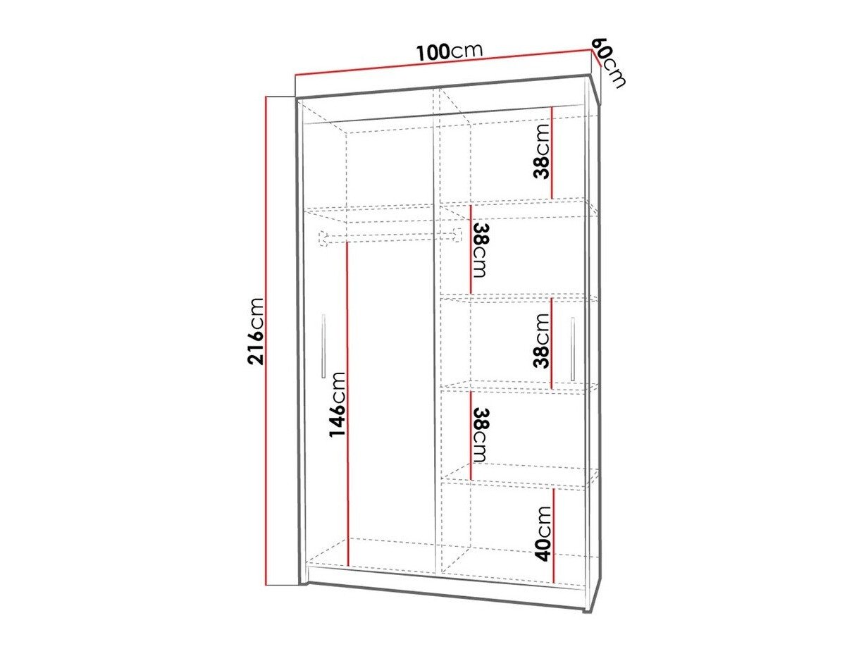 Armoire Toledo 108 (Sonoma chêne)
