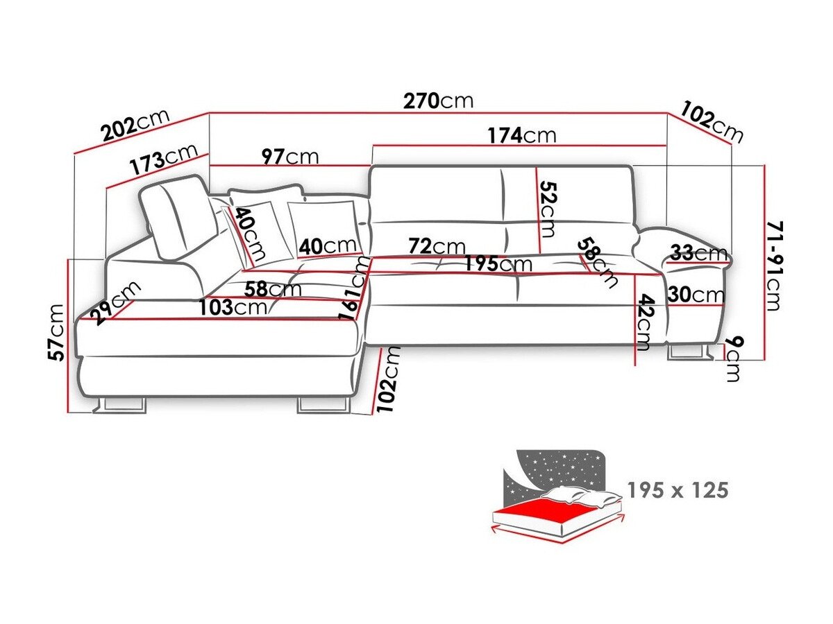 Canapé d'angle Comfivo Ruta II (Magic Velvet 2234 + Magic Velvet 2217)