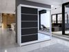 Armoire Closico 142 (Blanc + Noir)