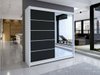 Armoire Closico 142 (Blanc + Noir)