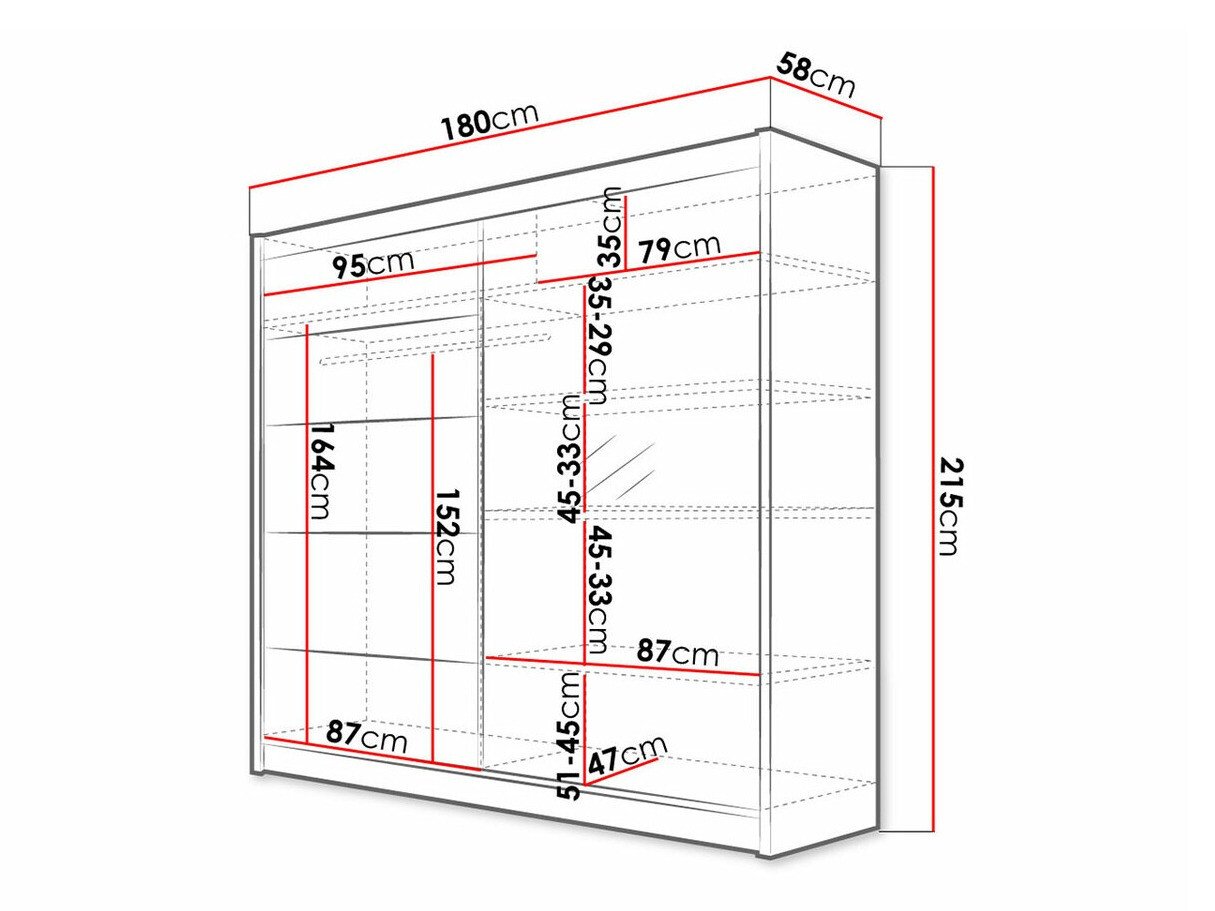 Armoire Closico 142 (Blanc)