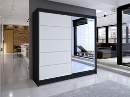 Armoire Closico 142 (Noir + Blanc)