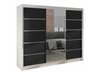 Armoire Closico 161 (Blanc + Noir)