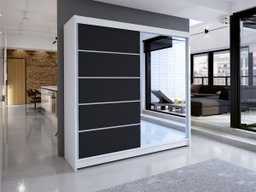 Armoire Closico Cavaris III (Blanc + Noir)