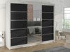 Armoire Closico Durion IV (Blanc + Noir)