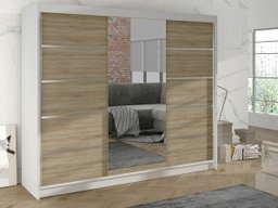 Armoire Closico Durion IV (Blanc + Sonoma chêne)