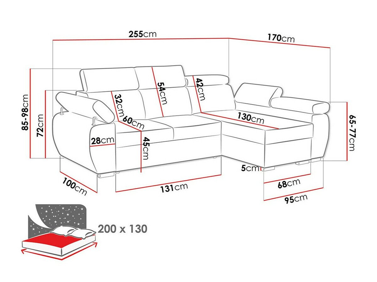 Canapé d'angle Columbus 132 (Paros 2)