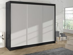 Armoire Closico 159 (Noir + Blanc)