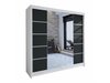 Armoire Closico 154 (Blanc + Noir)