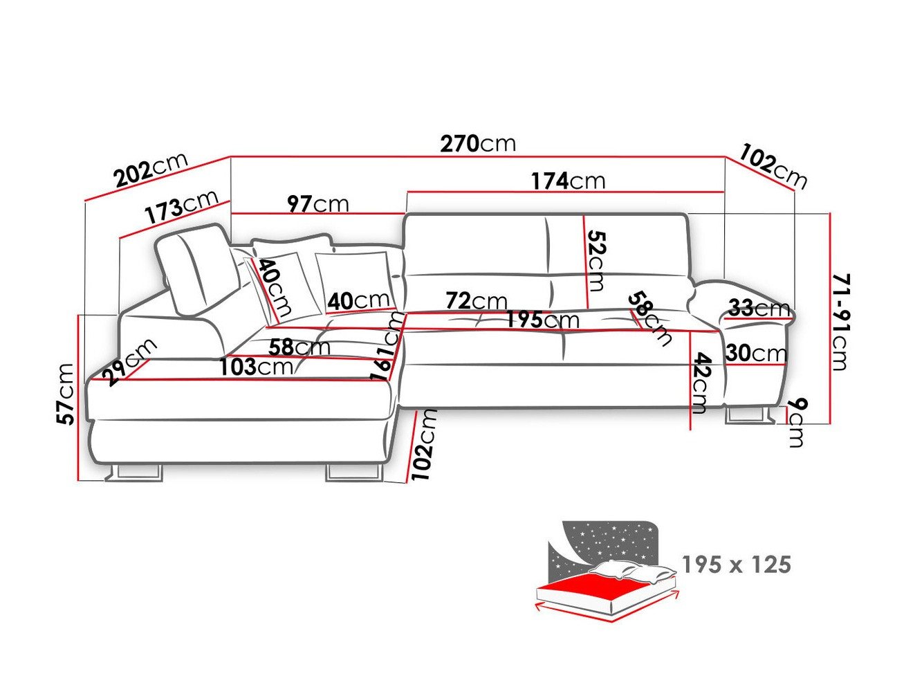 Canapé d'angle Comfivo Ruta II (Soft 017 + Uttario Velvet 2979 + Uttario Velvet 2955)