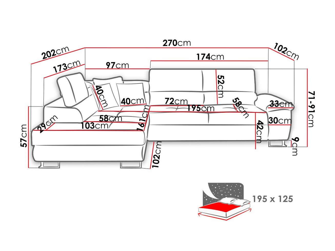 Canapé d'angle Comfivo Ruta II (Soft 029 + Uttario Velvet 2971 + Kronos 02)