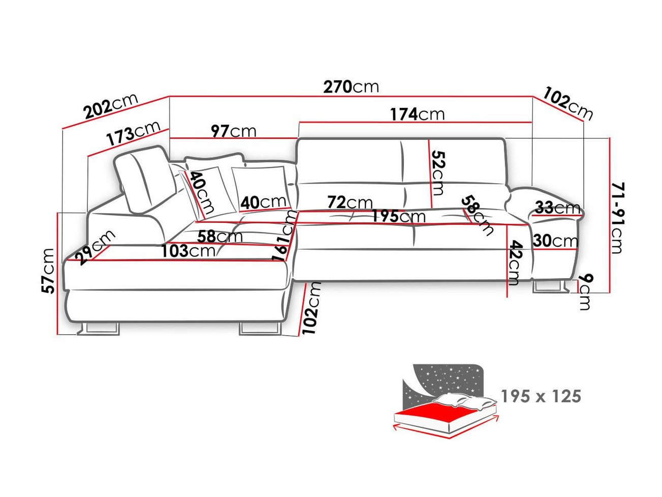 Canapé d'angle Comfivo Ruta II (Uttario Velvet 2955 + Uttario Velvet 2979)
