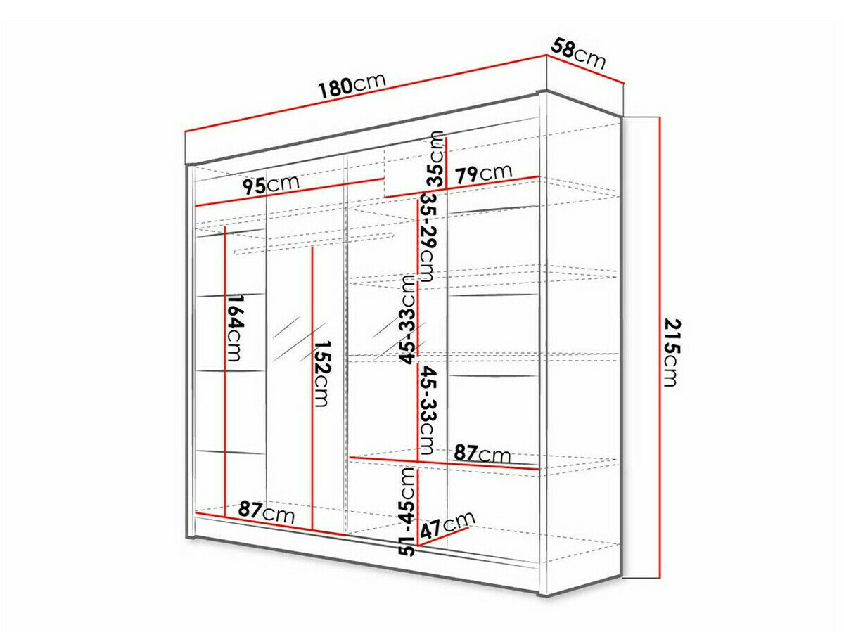Armoire Closico 154 (Blanc + Sonoma chêne)