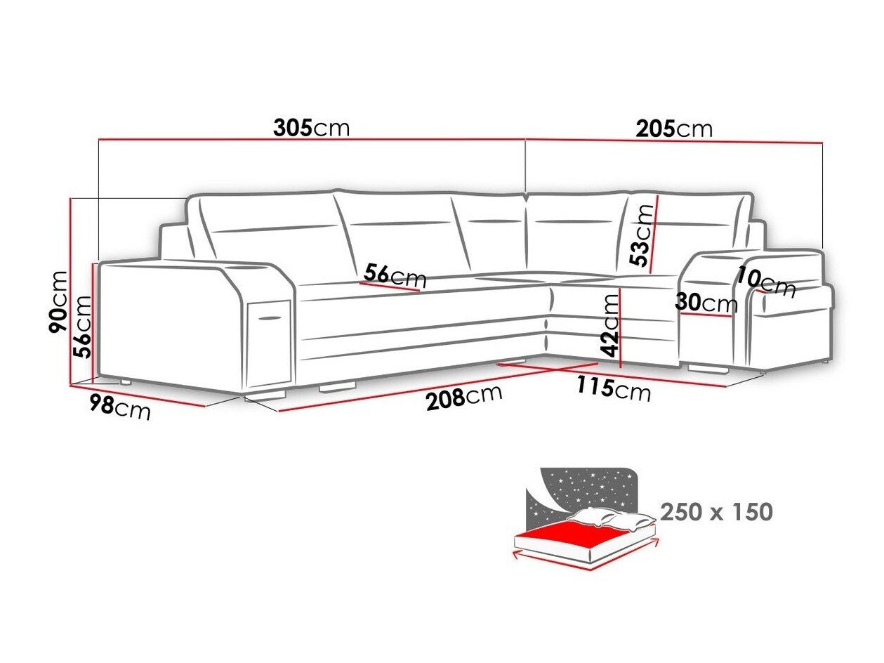 Canapé d'angle Kingsport 101