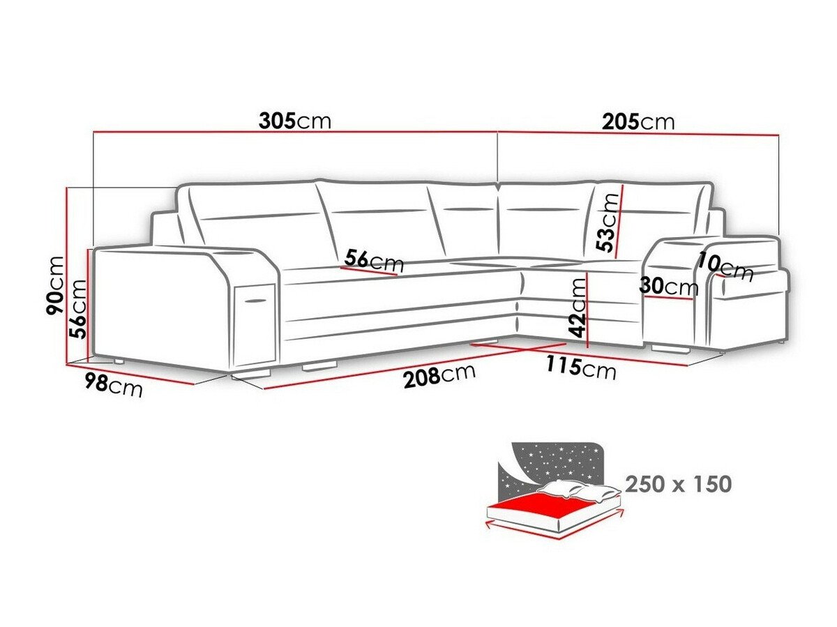Canapé d'angle Kingsport 101