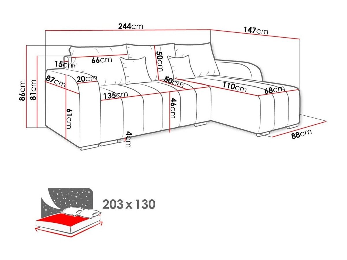 Canapé d'angle Muncie 107 (Manila 16)
