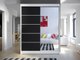 Armoire Closico 143 (Blanc + Noir)