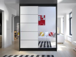 Armoire Closico 143 (Noir + Blanc)
