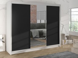 Armoire Closico 158 (Blanc + Noir)