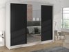 Armoire Closico 158 (Blanc + Noir)