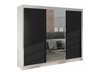 Armoire Closico Durion I (Blanc + Noir)