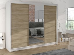 Armoire Closico Durion I (Blanc + Sonoma chêne)