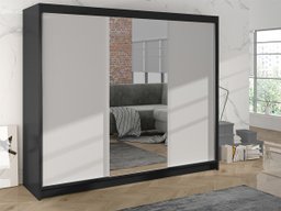 Armoire Closico Durion I (Noir + Blanc)