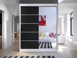 Armoire Closico Vastor III (Blanc + Noir)