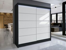 Armoire Closico 153 (Noir + Blanc)