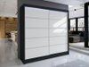 Armoire Closico 153 (Noir + Blanc)