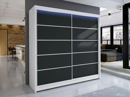 Armoire Closico Cavaris IV (Blanc + Noir)