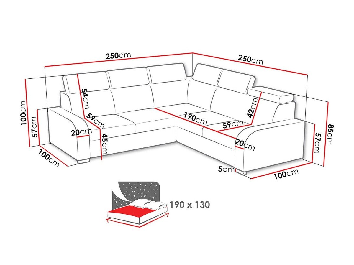Canapé d'angle Etrcala 101 (Crown 18)