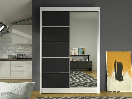Armoire Closico 149 (Blanc + Noir)