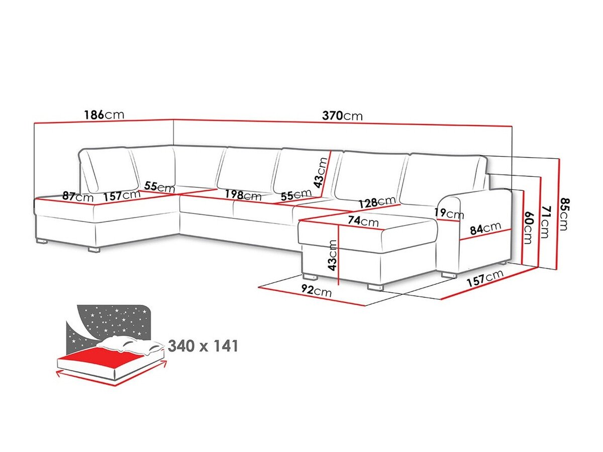Canapé d'angle Comfivo Flumen III (Abriamo 03)