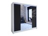 Armoire Closico 138 (Blanc + Noir)