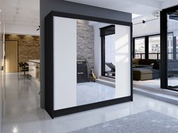 Armoire Closico 138 (Noir + Blanc)