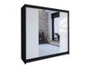 Armoire Closico 138 (Noir + Blanc)