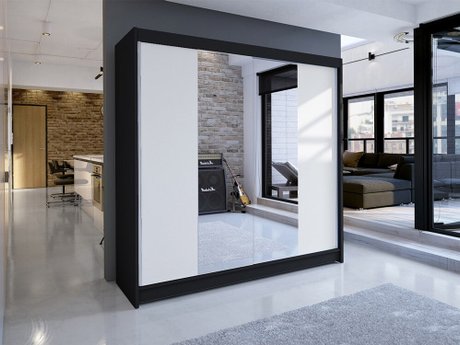 Armoire Closico Cavaris II (Noir + Blanc)