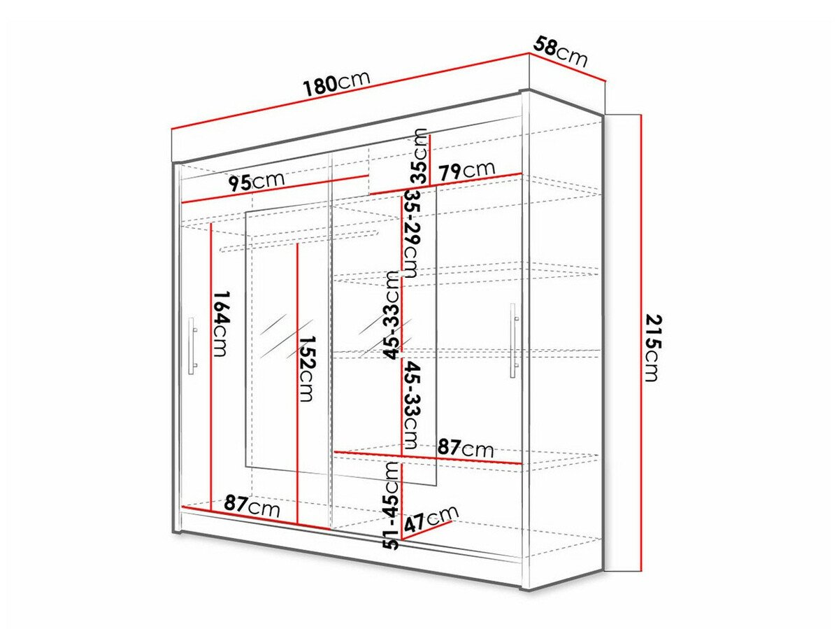 Armoire Closico Pallor VII (Noir)