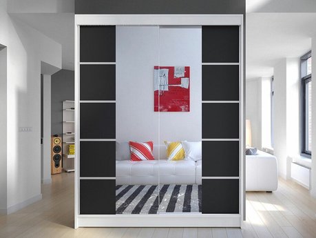 Armoire Closico Vastor V (Blanc + Noir)