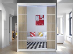 Armoire Closico Vastor V (Blanc + Sonoma chêne)