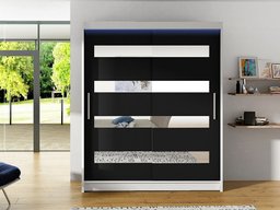 Armoire Closico 136 (Blanc + Noir)