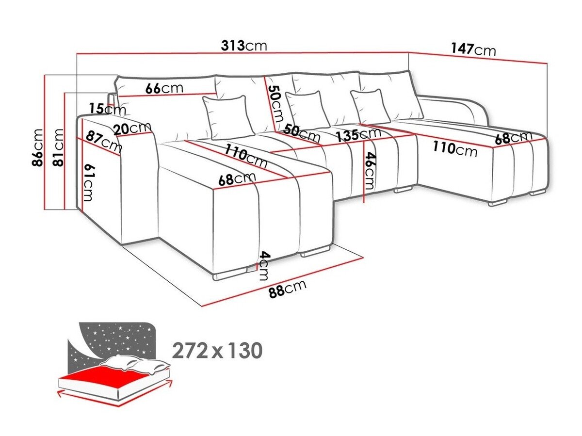 Canapé d'angle Muncie 108 (Manila 29)
