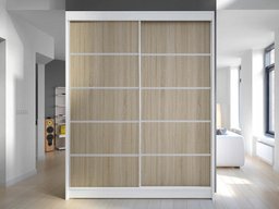Armoire Closico Vastor IV (Blanc + Sonoma chêne)